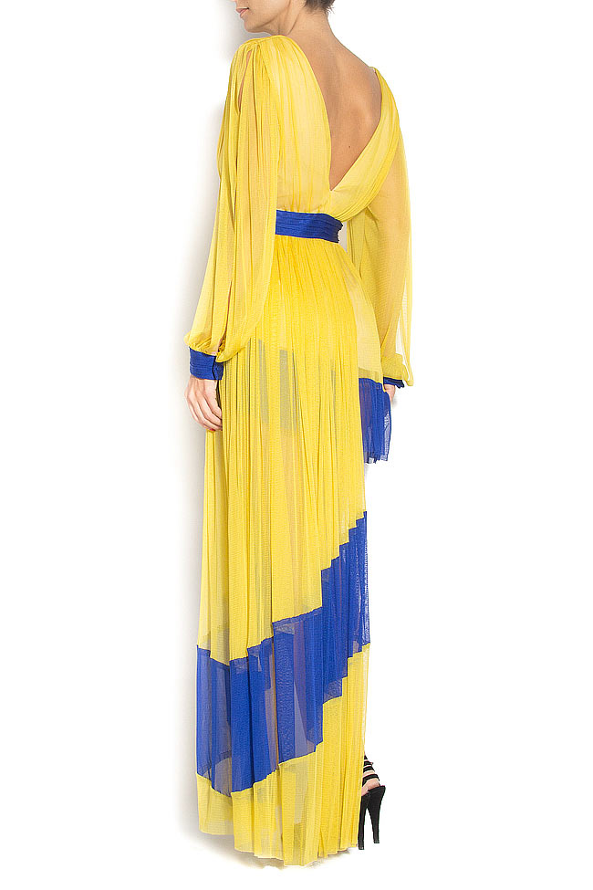 Asymmetric printed silk dress Elena Perseil image 3