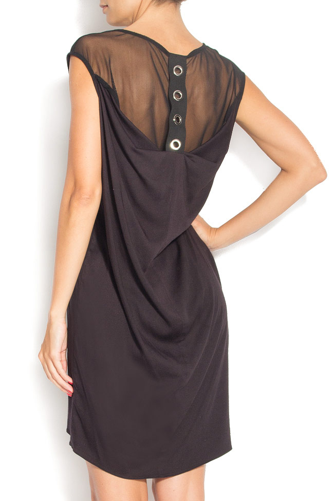 Cotton-blend asymmetric dress Elena Perseil image 2