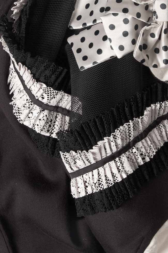 Robe en coton à empiècements en dentelle  Elena Perseil image 3