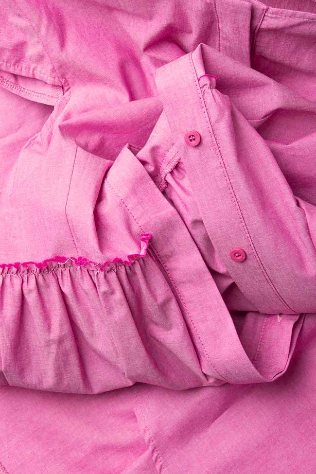 ONE MORE PINK cotton-poplin shirtdress Happy Friday image 3