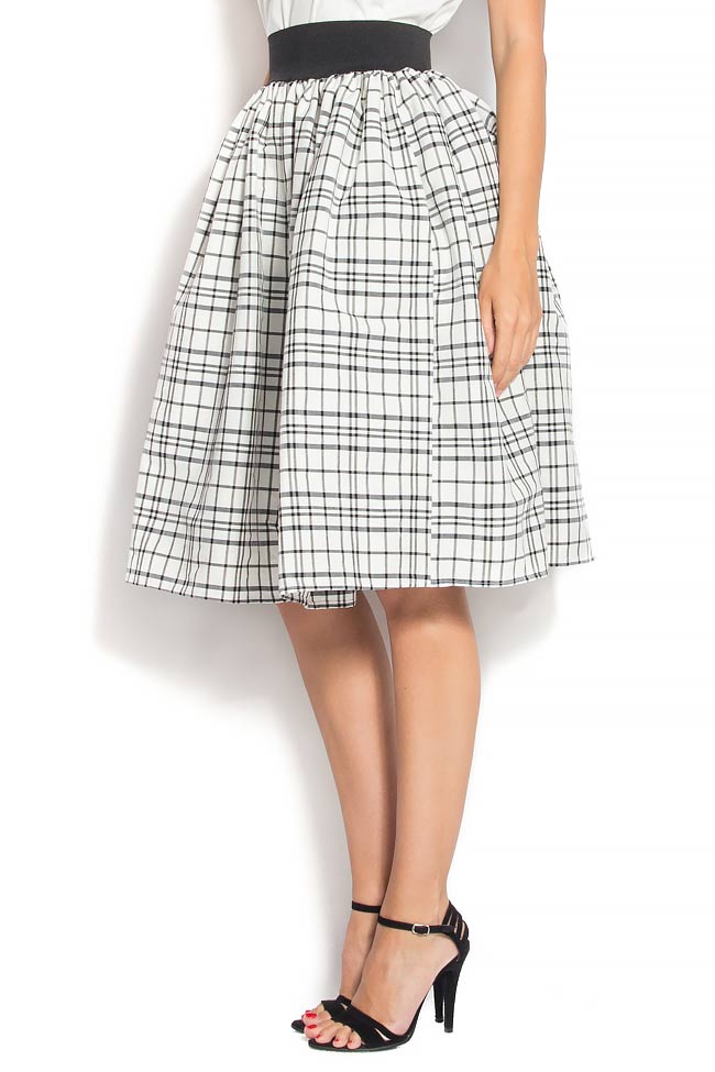 DO THE MATH cotton-blend skirt with geometric print Happy Friday image 1