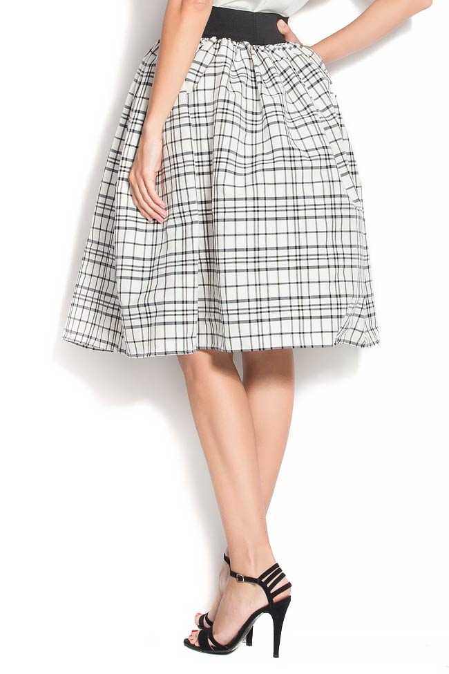 DO THE MATH cotton-blend skirt with geometric print Happy Friday image 2