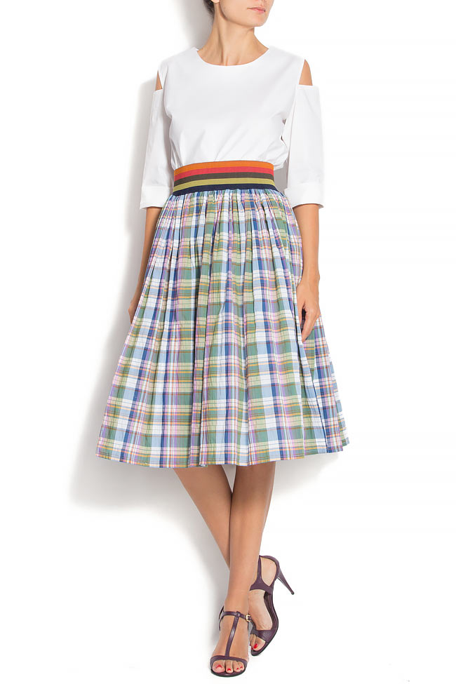 OUT OF THE WAY cotton skirt with geometric print Happy Friday image 0