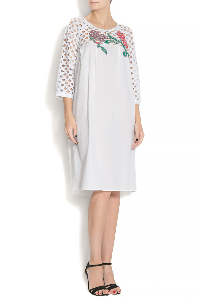 Cheesecloth dress with applications Izabela Mandoiu image 0