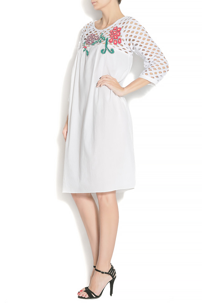 Cheesecloth dress with applications Izabela Mandoiu image 1