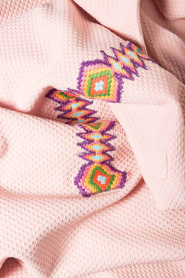 Hand-embroidered cotton-blend dress Izabela Mandoiu image 3