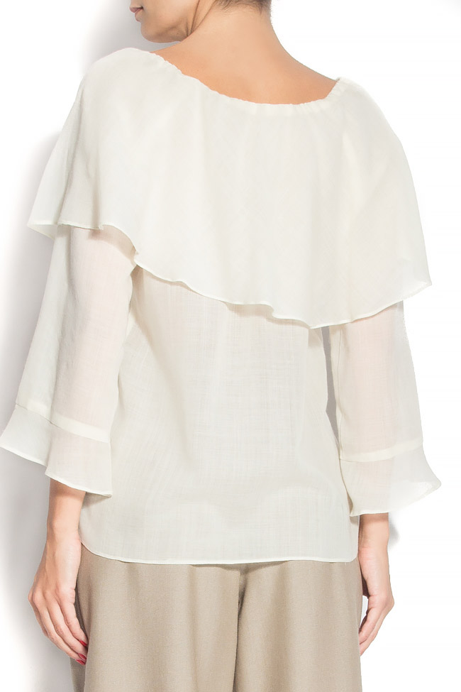 Bluza din lana cu aplicatii tesute in gherghef Izabela Mandoiu imagine 2