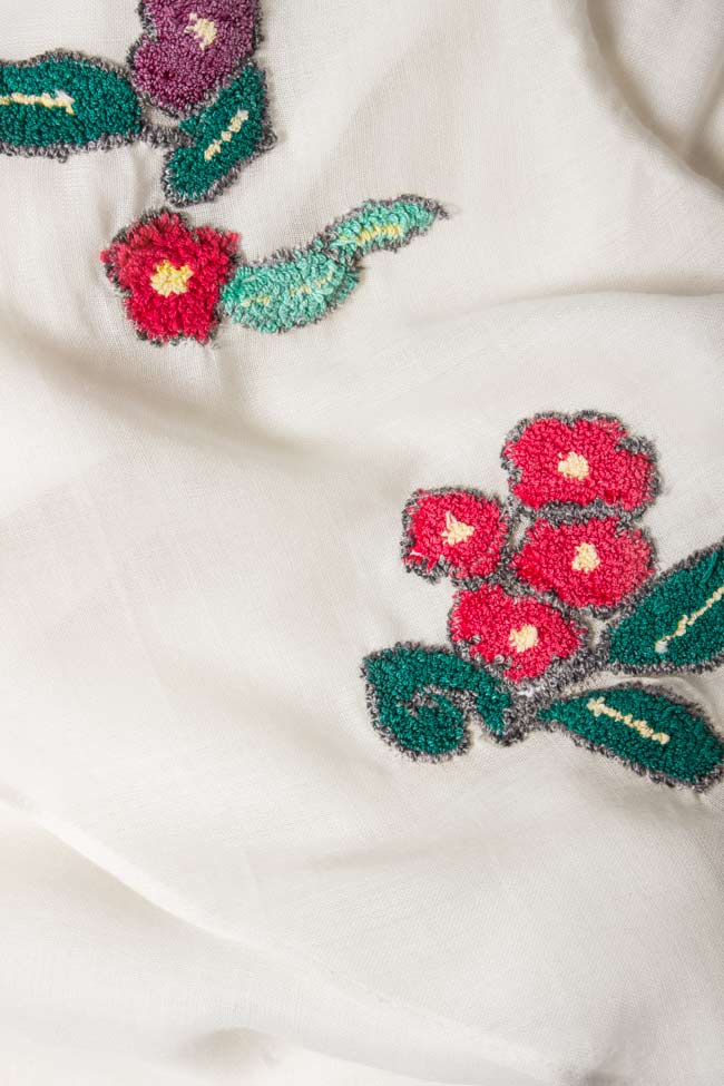 Bluza din lana cu aplicatii tesute in gherghef Izabela Mandoiu imagine 3