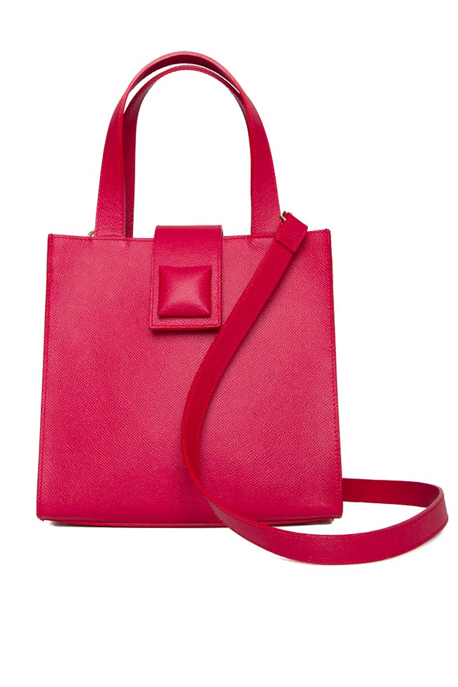 Happy mini textured-leather shoulder bag Laura Olaru image 1