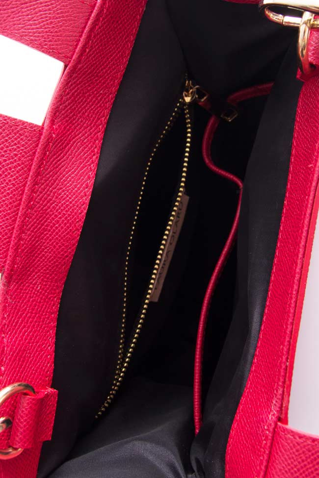 Happy mini textured-leather shoulder bag Laura Olaru image 4