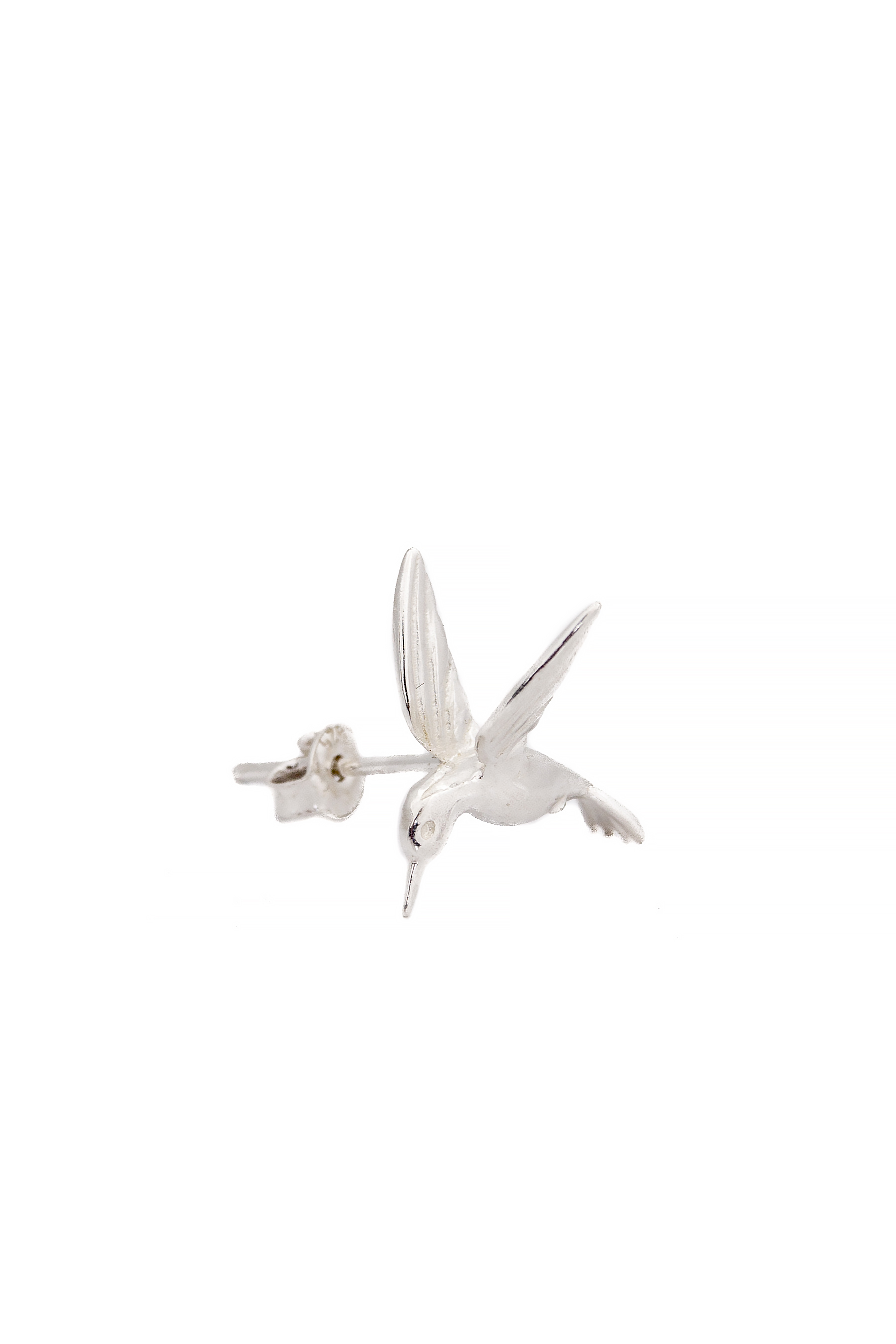 Silver earrings with humming bird Snob. image 1