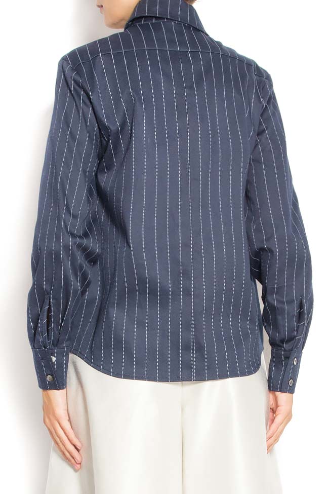 Striped cotton-blend shirt A03 image 2