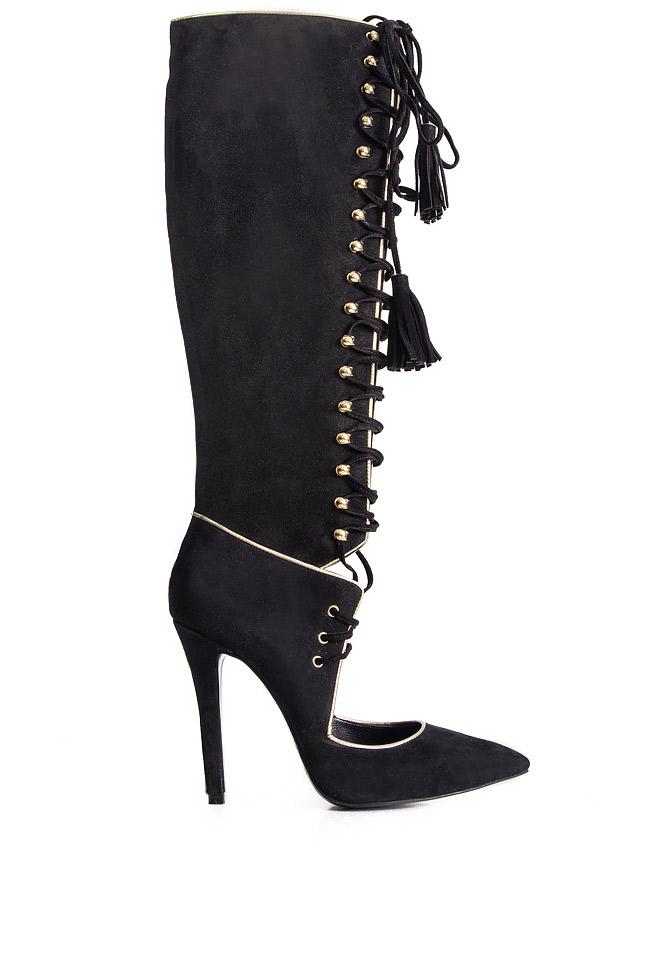 Lace-up suede knee boots Ana Kaloni image 0