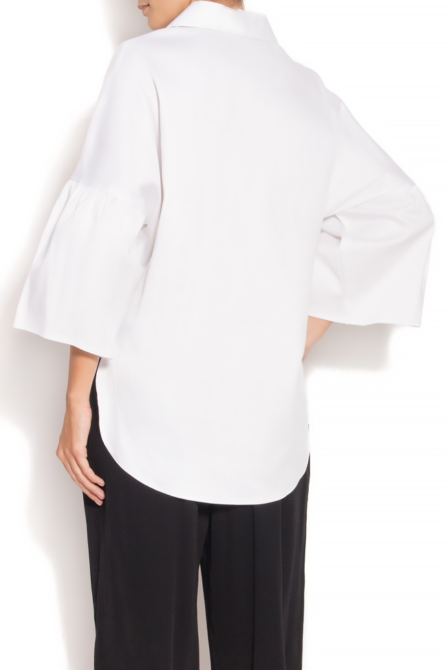 Bell-sleeve cotton-poplin shirt Mathis image 2