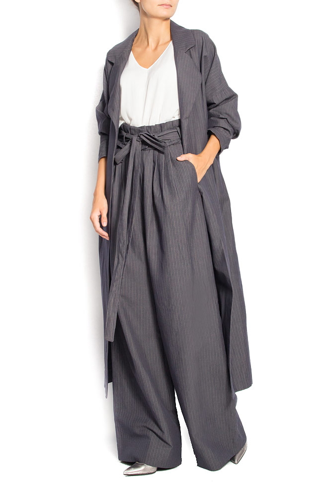 Cotton trench with vertical stripes No.23 image 0