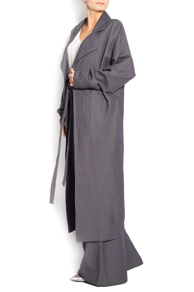 Trench-coat en coton à rayures fines No.23 image 1