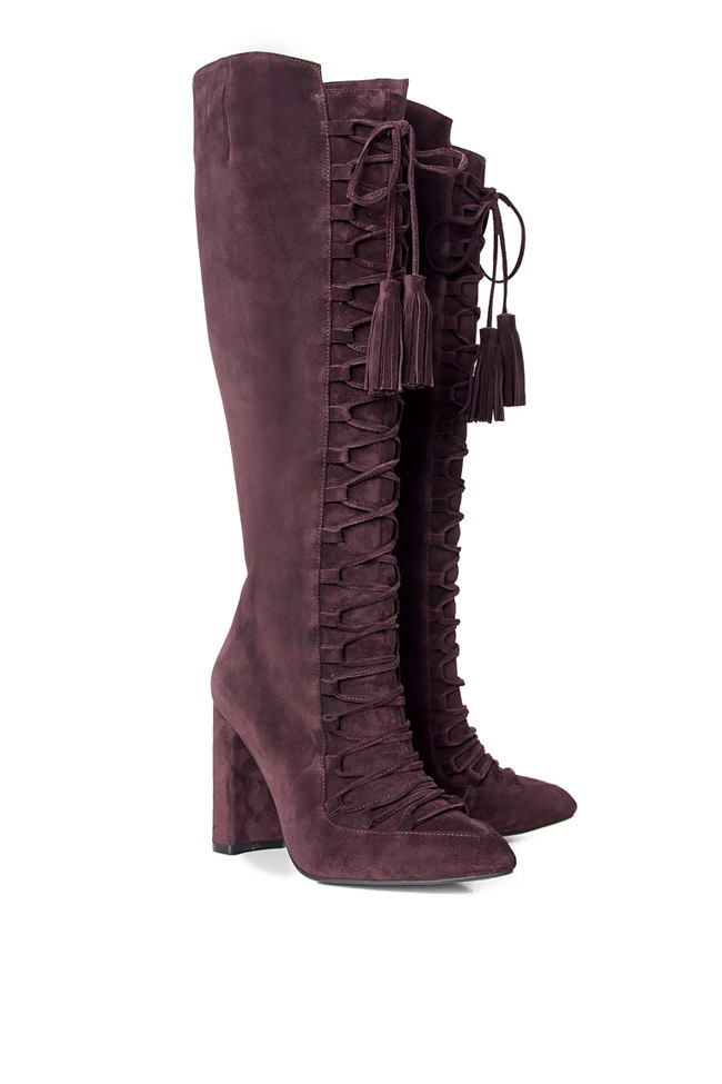 Suede boots with frontal lace Ana Kaloni image 1