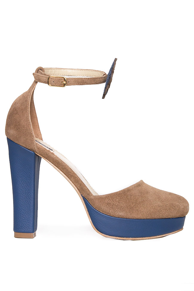 Suede leather sandals with platform Hannami image 0