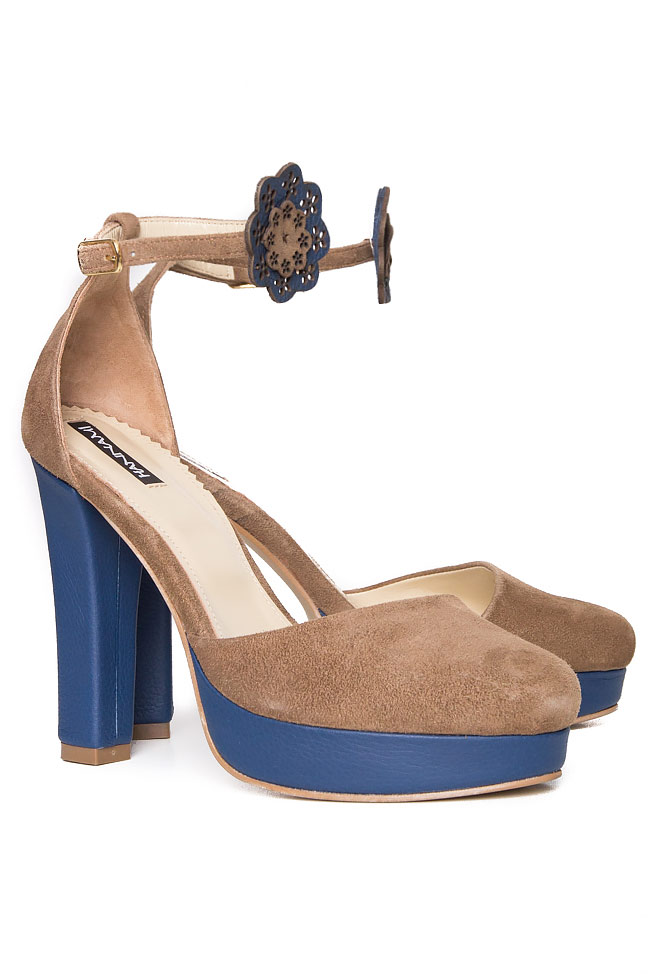 Suede leather sandals with platform Hannami image 1