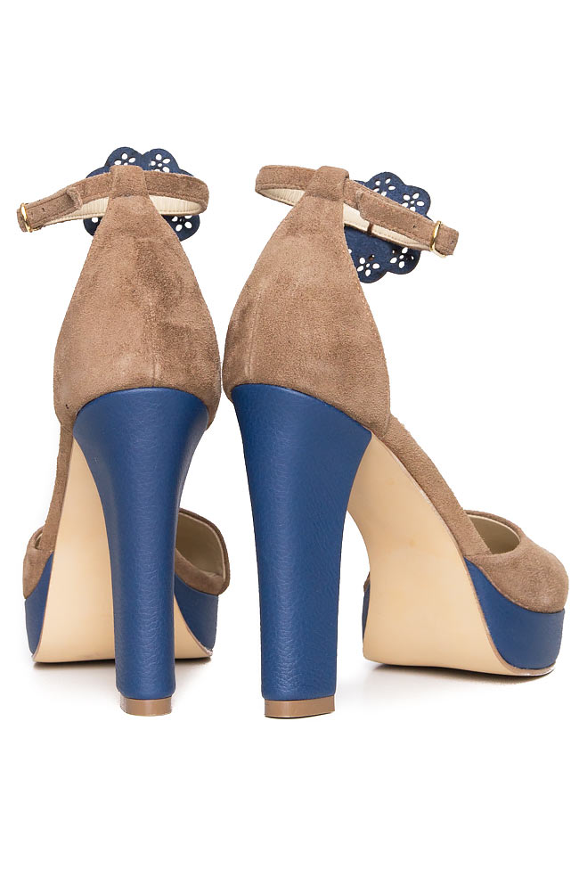 Suede leather sandals with platform Hannami image 2