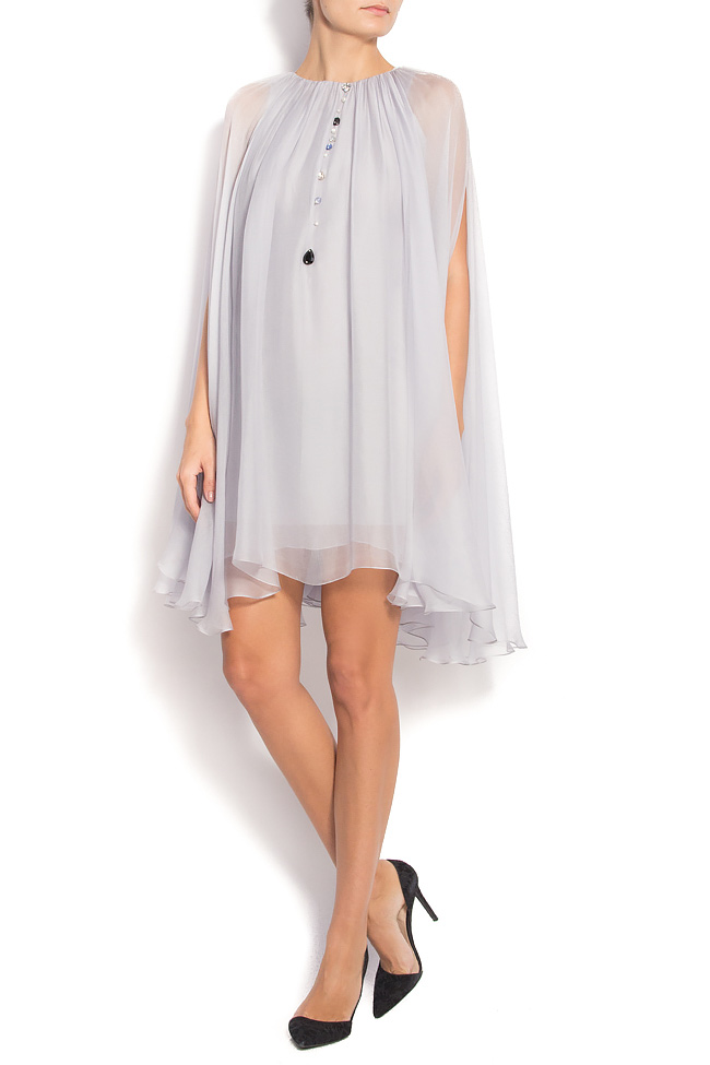 Dreamy Anne silk dress with hand-sewn applications Manuri image 0