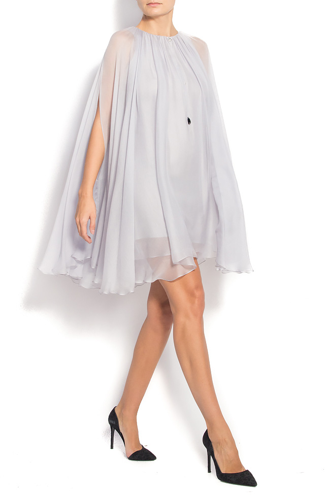 Dreamy Anne silk dress with hand-sewn applications Manuri image 1