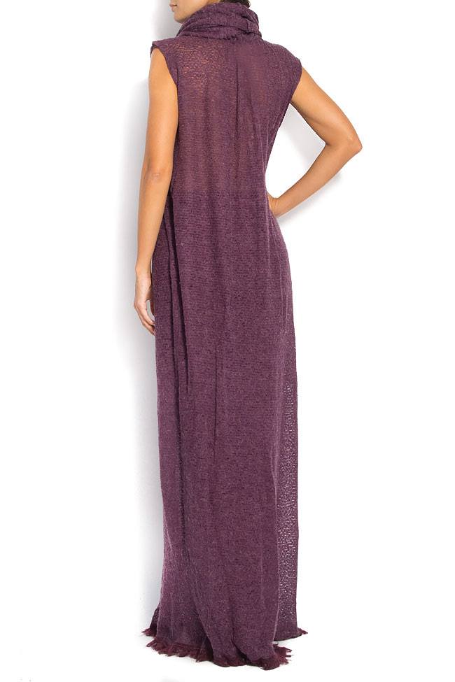 Mohair and wool blend maxi dress with embroidery Dorin Negrau image 1