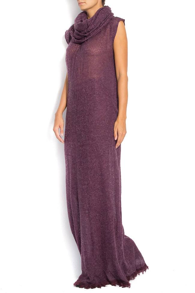 Mohair and wool blend maxi dress with embroidery Dorin Negrau image 2