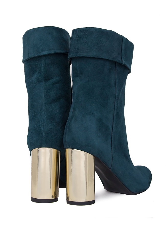 Suede ankle boots with metallic heel Ana Kaloni image 2