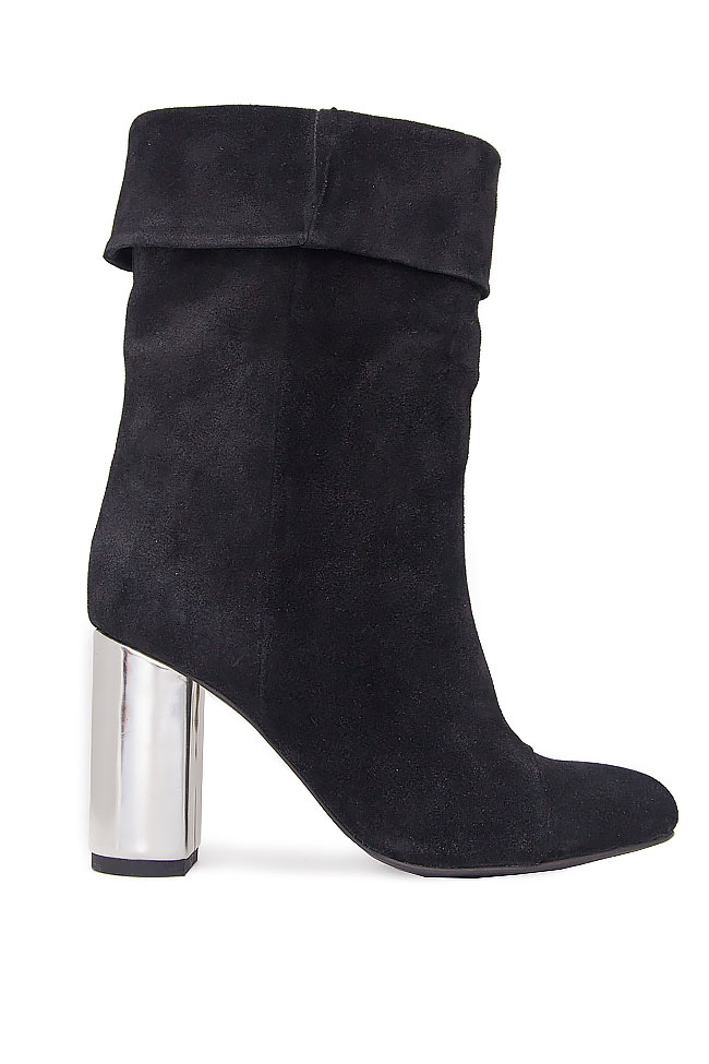 Suede ankle boots with metallic heel Ana Kaloni image 0