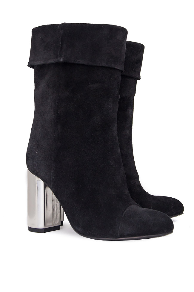 Suede ankle boots with metallic heel Ana Kaloni image 1