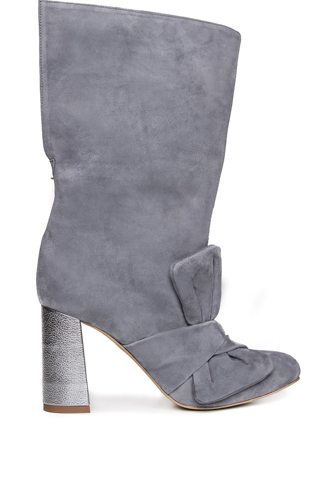 Suede ankle boots with bow Ana Kaloni image 0