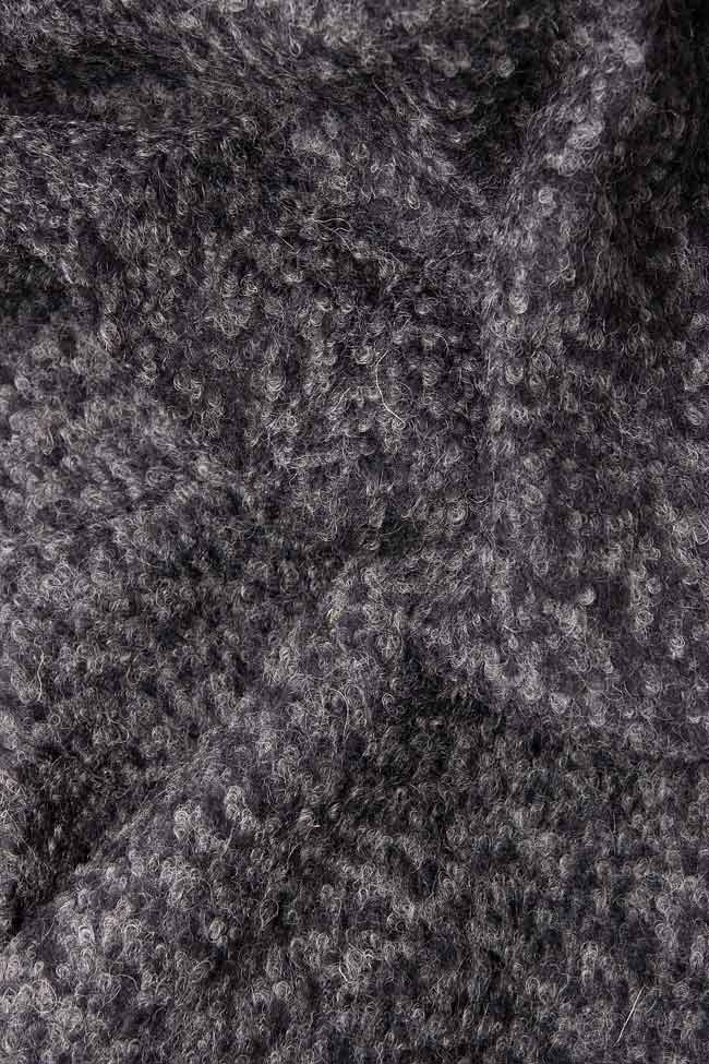 Asymmetric boiled wool skirt Dorin Negrau image 3