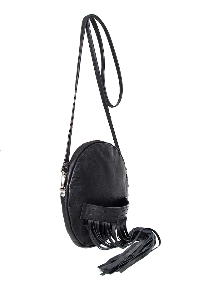 Fringed leather shoulder bag Laura Olaru image 1