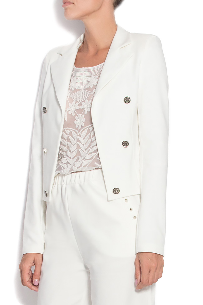 Double-breasted cotton-blend blazer Hard Coeur image 1