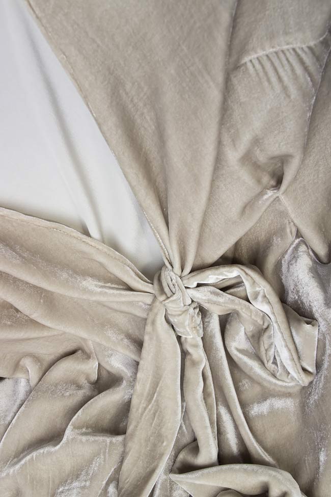 Silk-blend velvet kimono Cloche image 3