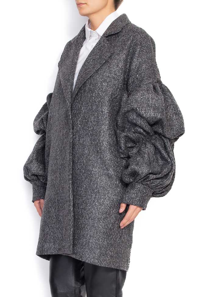 Palton din lana cu maneci supradimensionate No.23 imagine 1