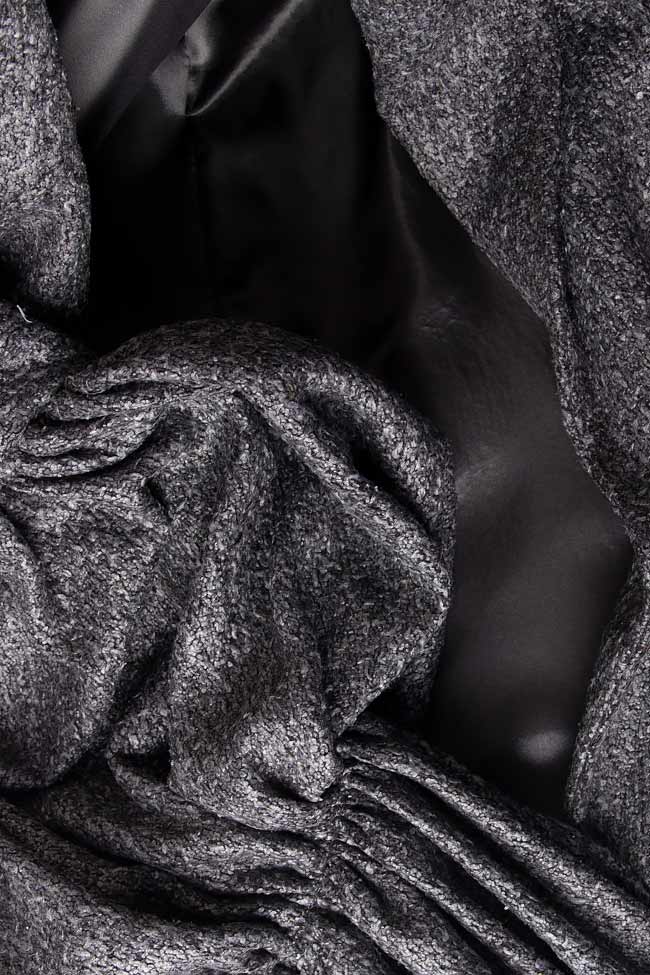 Palton din lana cu maneci supradimensionate No.23 imagine 4