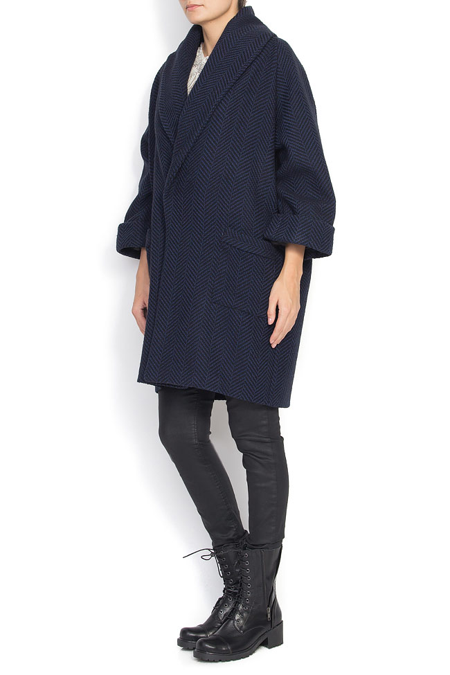 Wool-blend oversize coat Cloche image 2