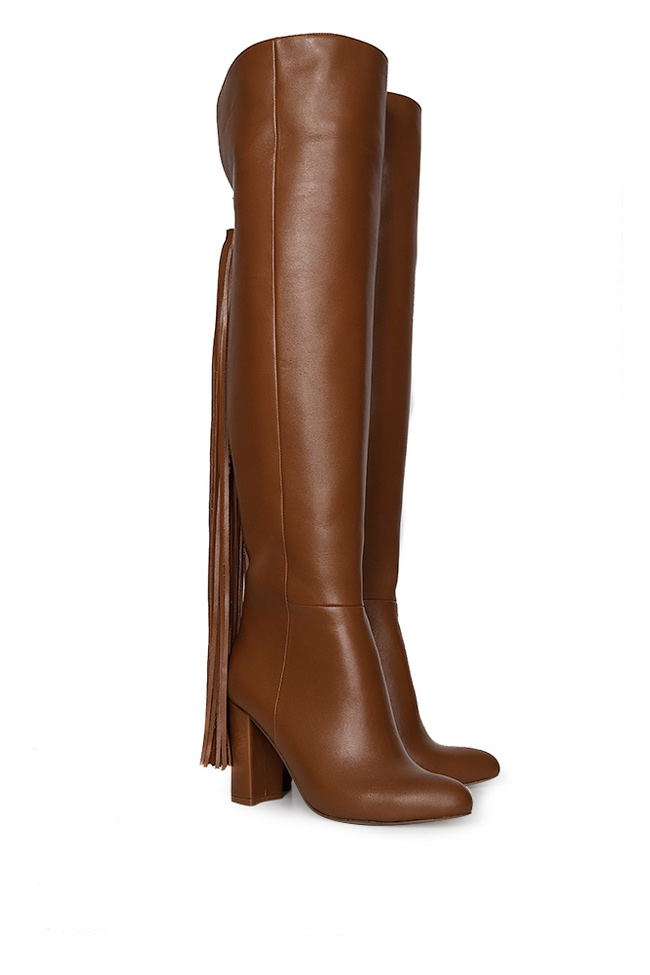Fringed leather boots Ana Kaloni image 1