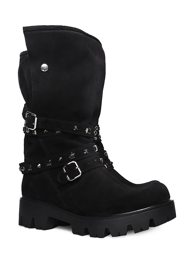 Black suede boots Ana Kaloni image 1