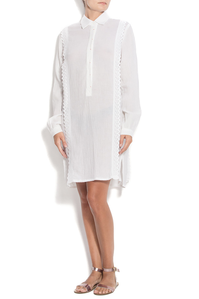 Robe en coton type chemise avec modèle vertical Nicoleta Obis image 0