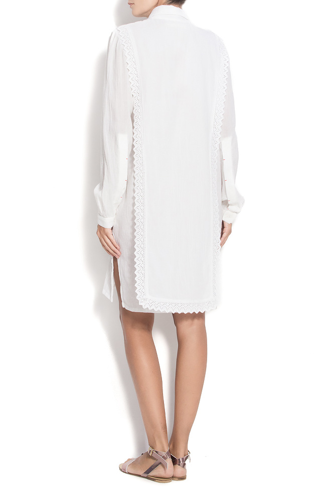 Robe en coton type chemise avec modèle vertical Nicoleta Obis image 2