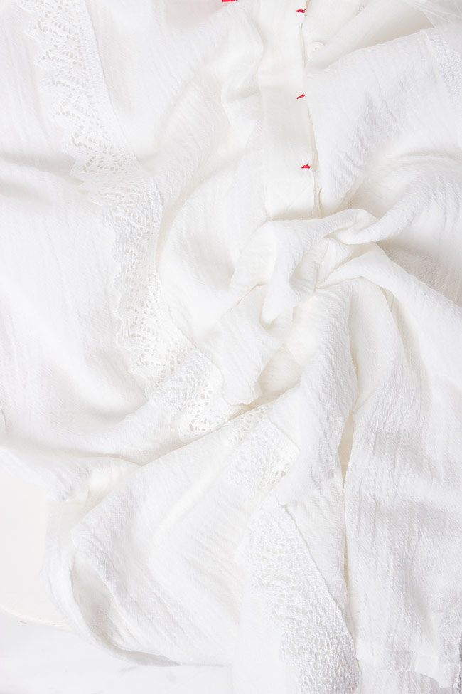 Robe en coton type chemise avec modèle vertical Nicoleta Obis image 3