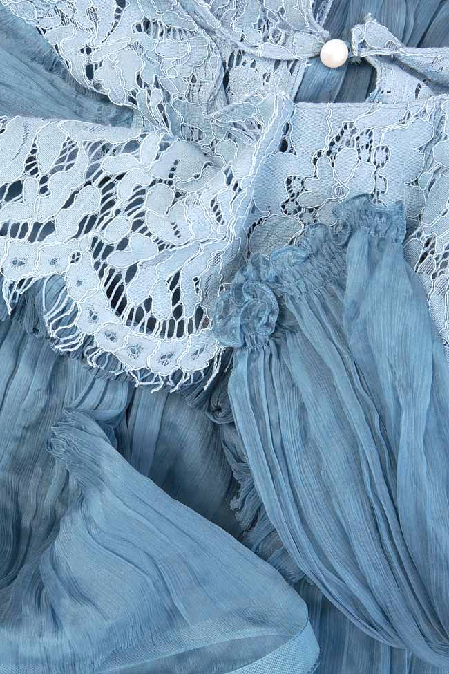 ALEXIA silk midi dress with lace insertions Maia Ratiu image 3