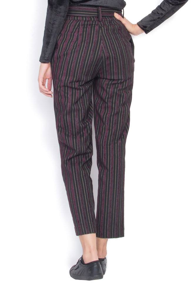 Striped velvet straight-leg pants No.23 image 2