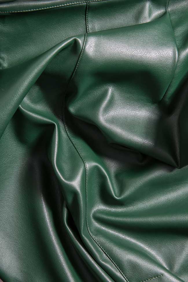 Pleated ecologic leather skirt Lure image 3