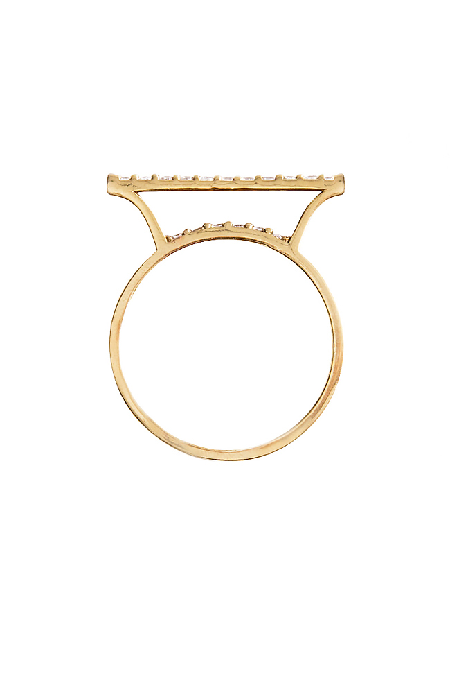 Inel din aur de 14-karate cu diamante ROYAL DIAMOND Minionette imagine 1