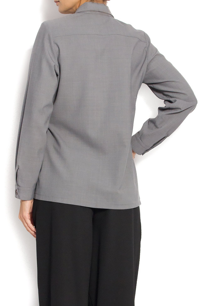 Asymmetric cotton-blend shirt Undress image 2
