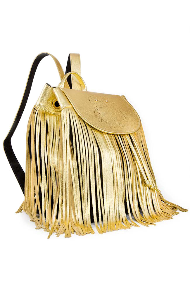 Fringed leather backpack Wisdom Backpack by Blanche image 1